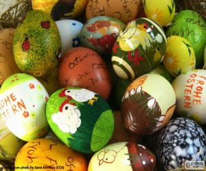yapboz Çeşitli Paskalya yumurtaları